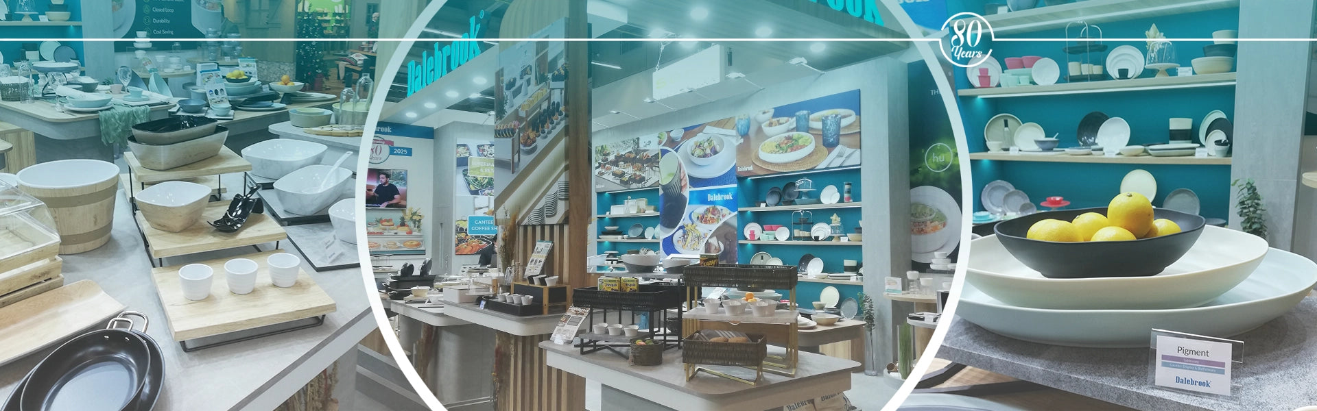 Dalebrook store interior with kitchenware and appliances displayed. Tradeshow event displays